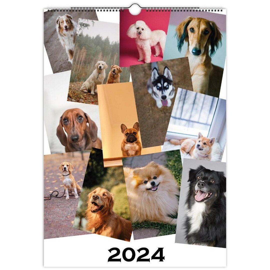 S&uuml;&szlig;er Hunde-kalender 2024 Perfektes Geschenk F&uuml;r Hundefreunde - Etsy