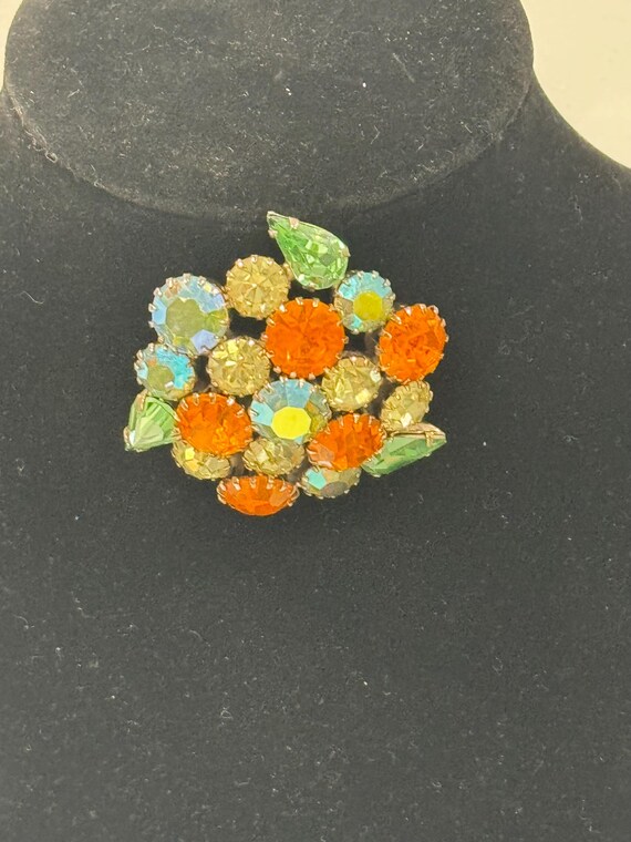 Vintage Warner Unsigned Multicolored Rhinestone b… - image 4