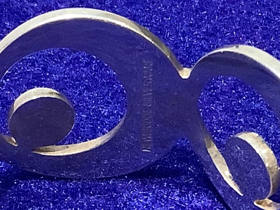 Silvermoon modernist bangle bracelet  silver plat… - image 7