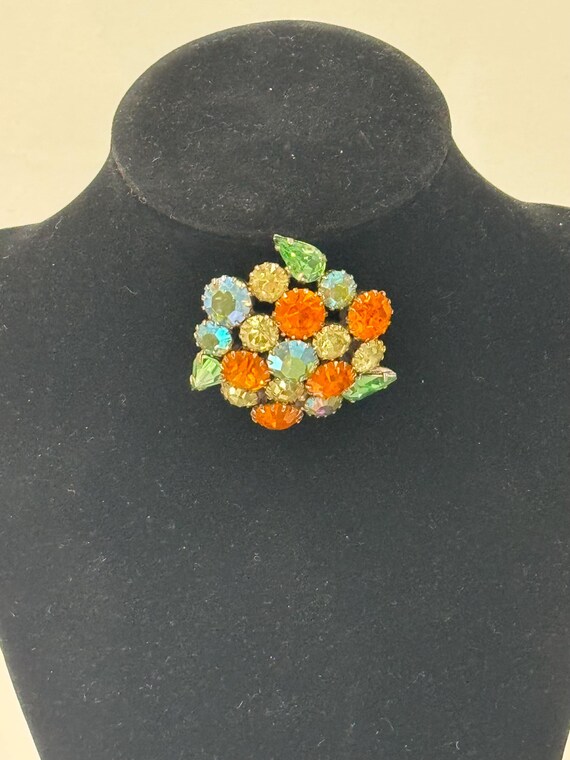 Vintage Warner Unsigned Multicolored Rhinestone b… - image 6