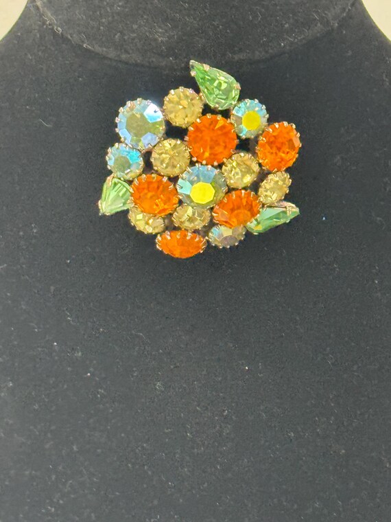 Vintage Warner Unsigned Multicolored Rhinestone b… - image 5