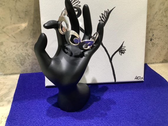 Silvermoon modernist bangle bracelet  silver plat… - image 3