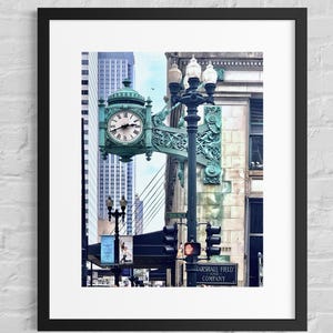 Marshall Field Clock Chicago Photo Print | Historic State Street Wall Art