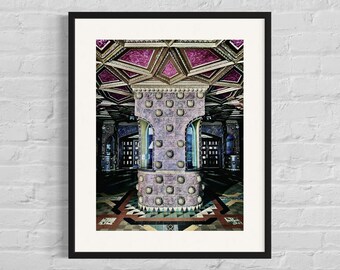 Stampa fotografica della biglietteria del teatro Aragon / Arte murale del teatro storico di Chicago / Fotografia di architettura urbana