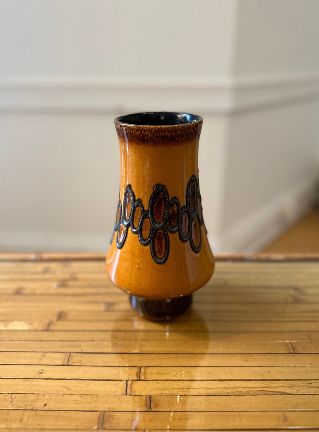 1970s West Germany Fat Lava Vase - Etsy