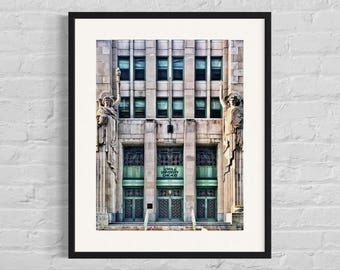 Stampa fotografica dell'architettura di Loyola Chicago / Arte murale dell'edificio del campus di Chicago / Fotografia universitaria urbana