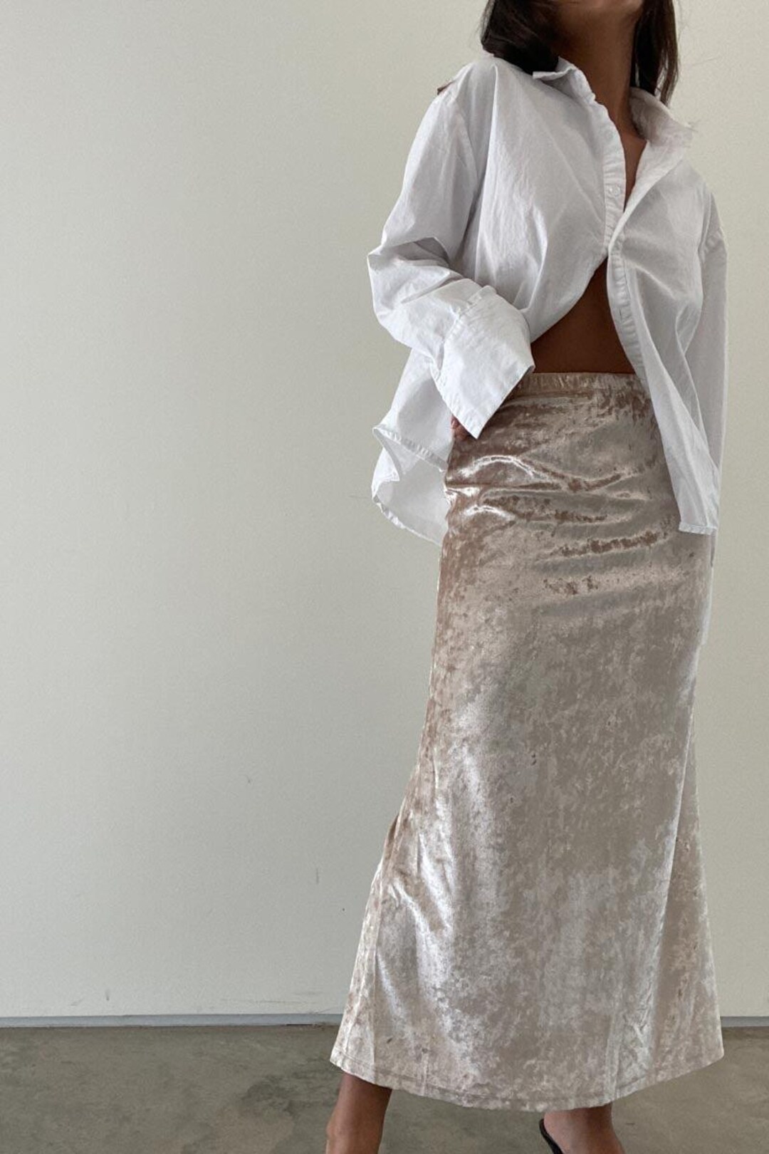 Velvet Crossover Midi Skirt main image 1