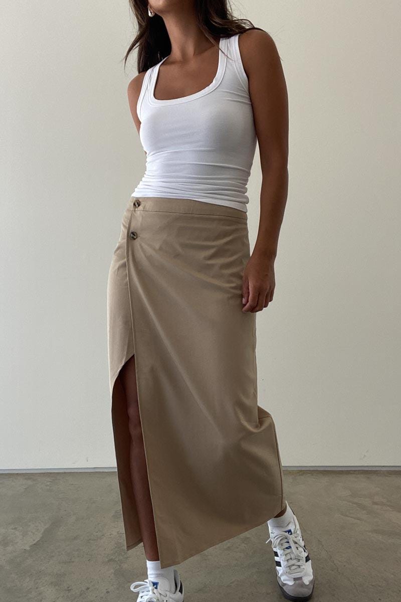 Wrap Style Midi Skirt - Etsy