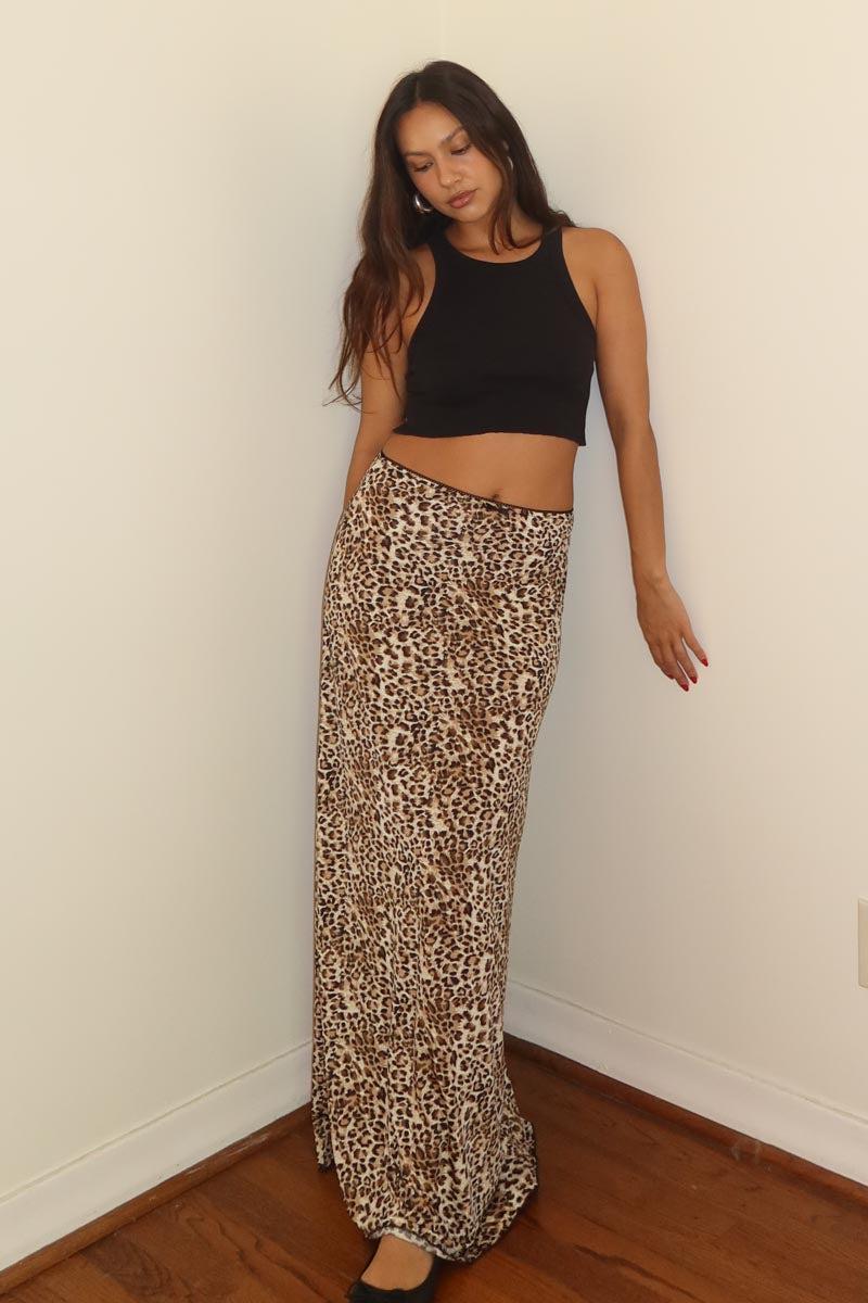 Leopard Printed Maxi Skirt Etsy — free download