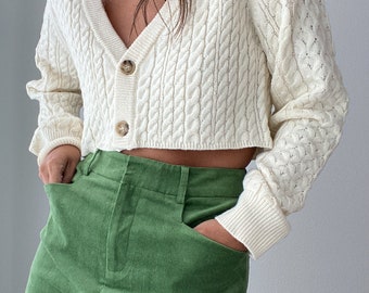 Corduroy Mini Skirt with Pockets