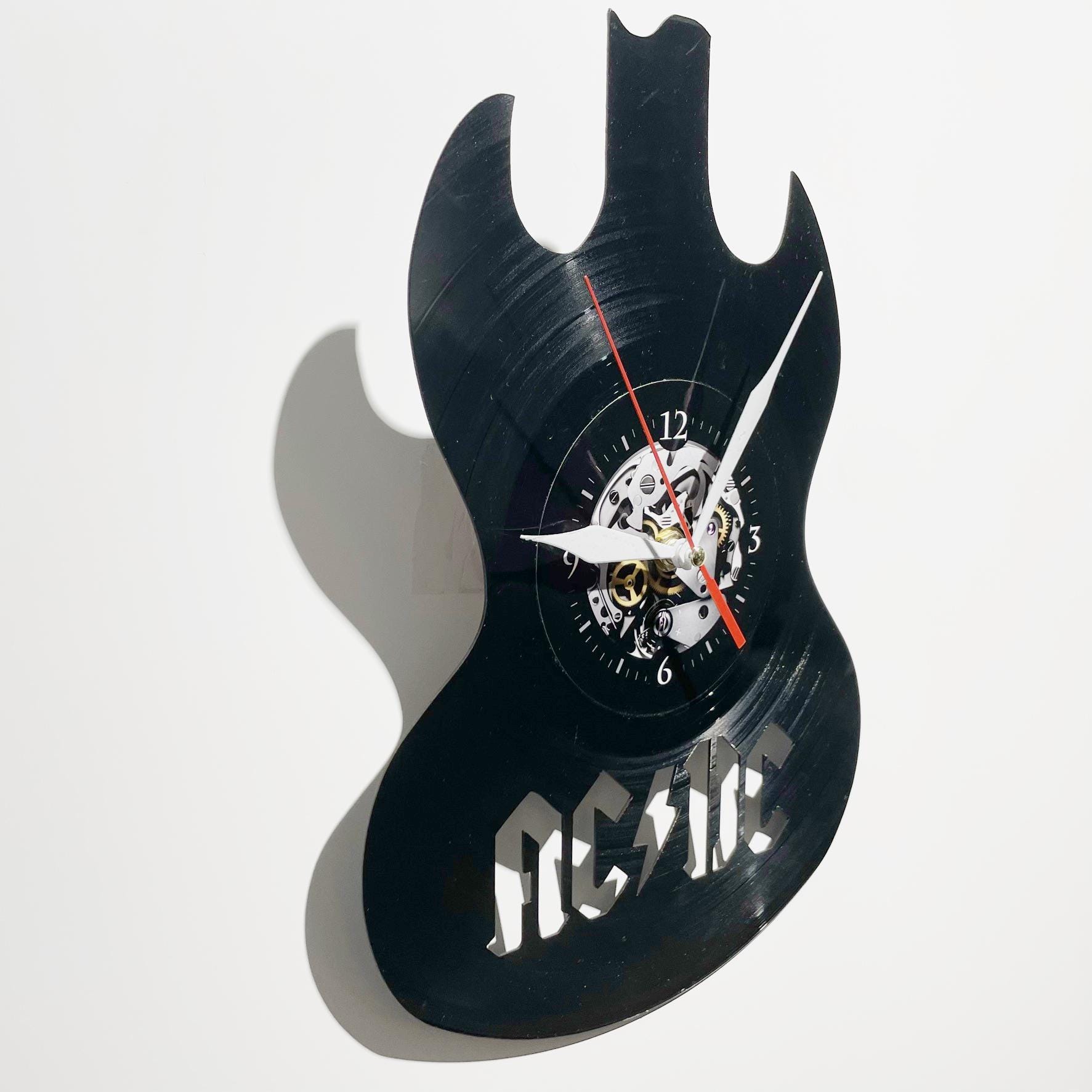 ACDC Vinyl Record Clock, Rock Band Decor, Gifts for Brother, Music ...