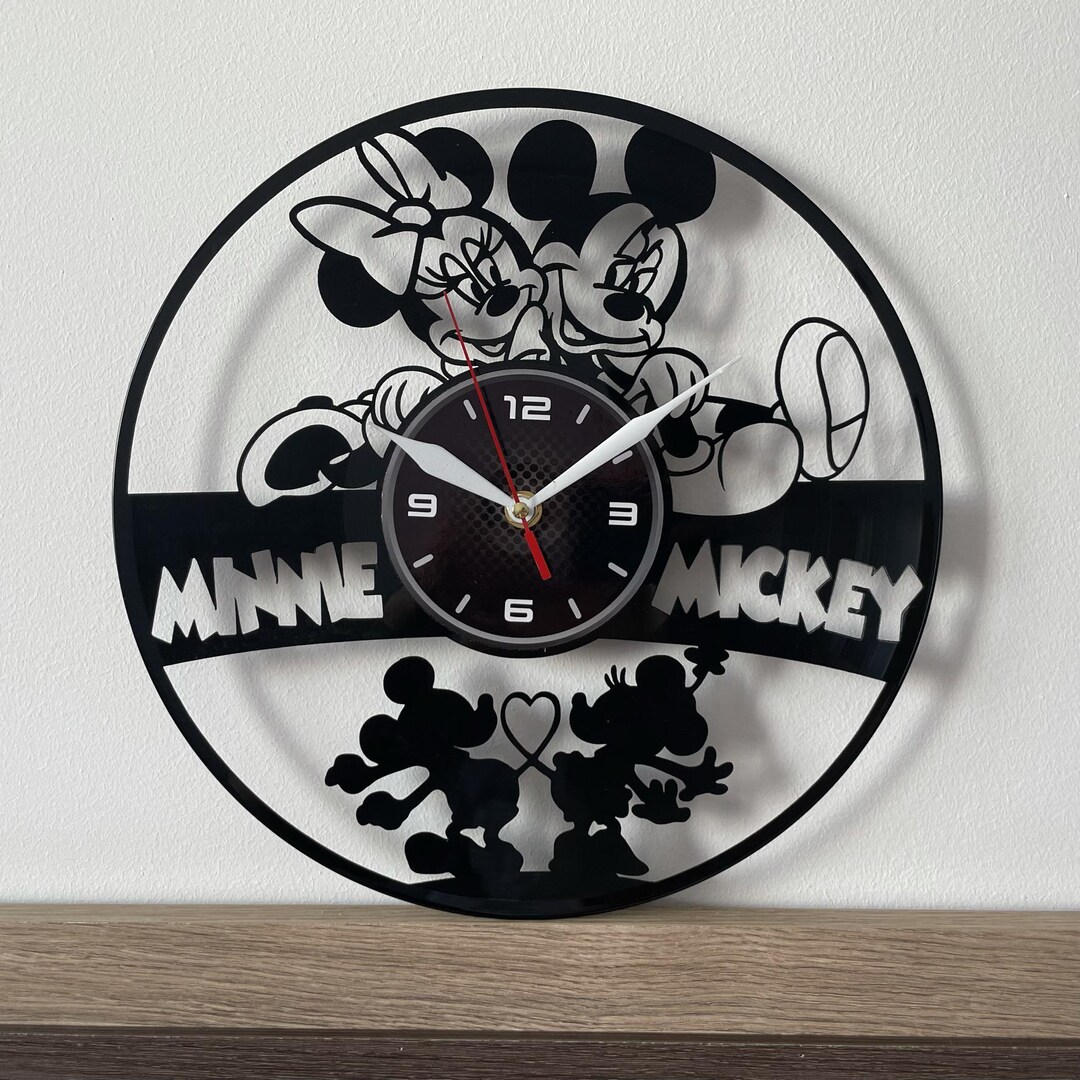 Cartoon Mouse Vinyl Record Clock, Christmas Gift for Sister, Disneyland ...