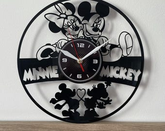 Cartoon Mouse Vinyl Record Clock, Disneyland Nursery Decor