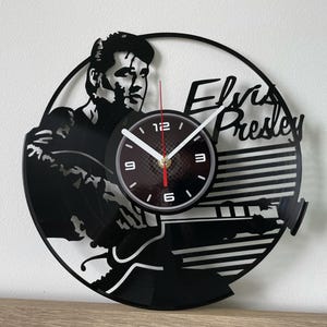 Elvis Presley Vinyl Record Clock, Xmas Gift For Dad, Man Cave Decorations, Music Lover Decor, Modern Hallway Decor, Home Gifts For Him