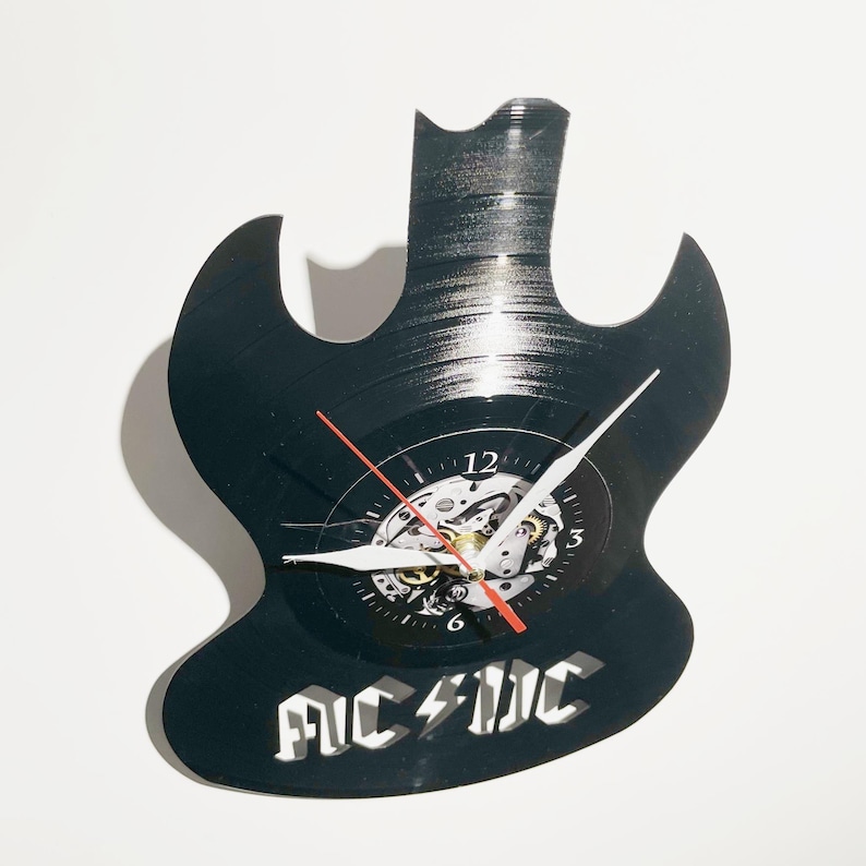 ACDC Vinyl Record Clock, Rock Band Decor, Gifts for Brother, Music ...