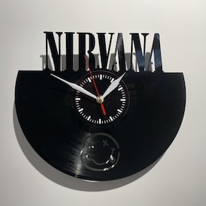 Rock Band Vinyl Record Clock, Music Lover Gift, Girls Bedroom Decor, Grunge Decoration, Retro Wall Art, Christmas Present Ideas