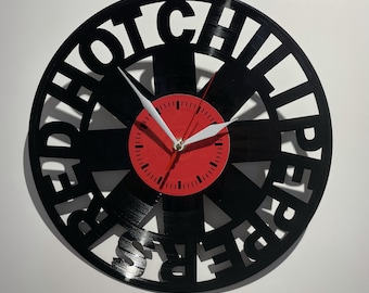 Red Hot Chili Peppers Vinyl Record Clock, Mancave Decoration, Christmas Gifts For Husband, Music Bedroom Wall Art, Unique Apartment Decor