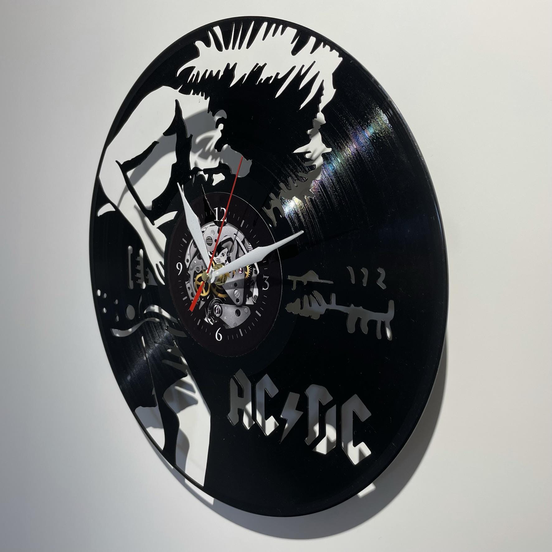 ACDC Vinyl Record Clock, Rock Music Decor, Man Cave Art - Etsy