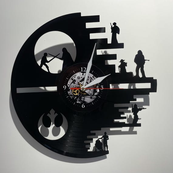 Death Star Vinyl Record Wall Clock, Star Wars Art Decor - Etsy
