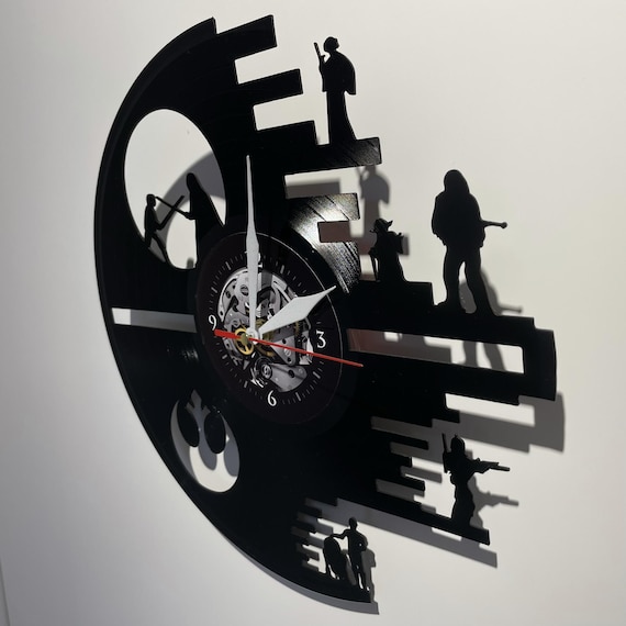 Death Star Vinyl Record Wall Clock, Star Wars Art Decor - Etsy