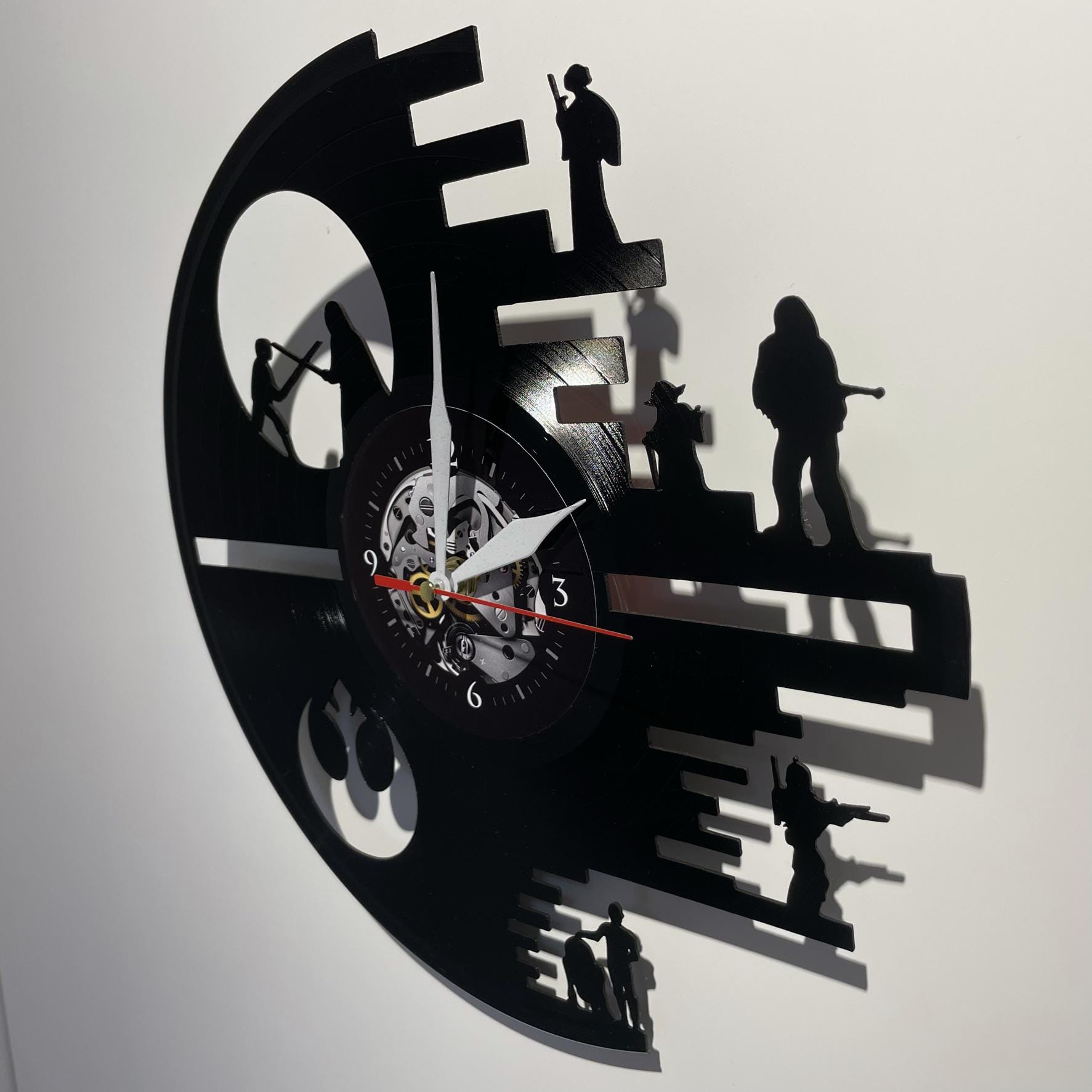 Death Star Vinyl Record Wall Clock, Star Wars Art Decor - Etsy