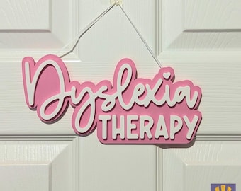Deurbord dyslexietherapie: aangepaste kleuren - 3D-geprint