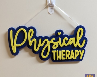 Deurbord fysiotherapie: aangepaste kleuren - 3D-geprint