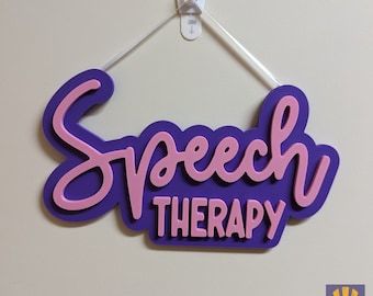 Deurbord logopedie: aangepaste kleuren - 3D-geprint