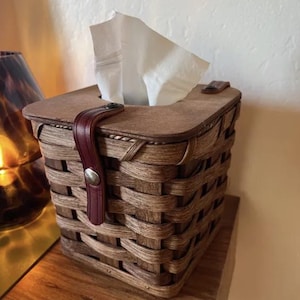 Amish Wicker Tissue Box Holder | Kleenex Box Cover Bild 4