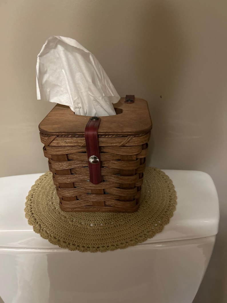 Amish Wicker Tissue Box Holder | Kleenex Box Cover Bild 8
