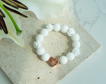 Personalized Flower Girl bracelet Childs Personalized Bracelet Jewelry For Toddlers Flower Girls Jewellery and accessories Rose bracelet