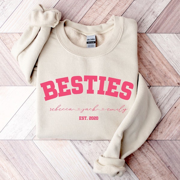 Custom Besties Sweatshirt, Best Friend Sweatshirt, Best Friend Birthday Gift, Sisters Shirt, Custom Best Friend Gift, BFF Gifts