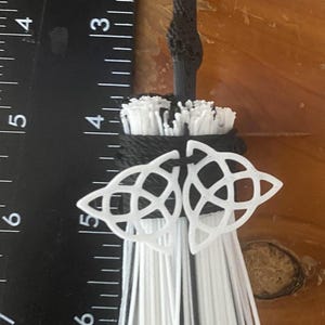 Wiches Broom Besom, White/Black magic