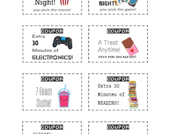 Utskrivbara barnkuponger | Roliga belöningar (PDF-nedladdning)