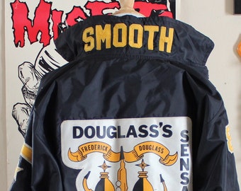 SMOOTH vintage band jacket windbreaker, Frederick Douglass's Sensational Saxes, embroidered patched