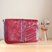 dark red eel skin clutch purse, vintage handbag