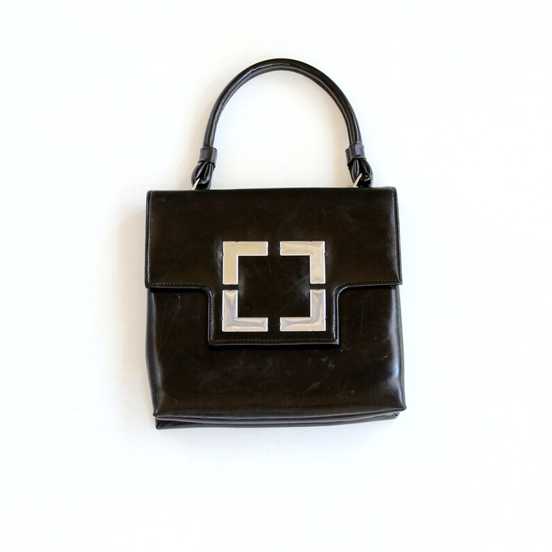 structured black purse