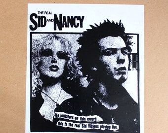 Sid & Nancy heat press transfer iron on for t-shirts, sweatshirts, Sex Pistols
