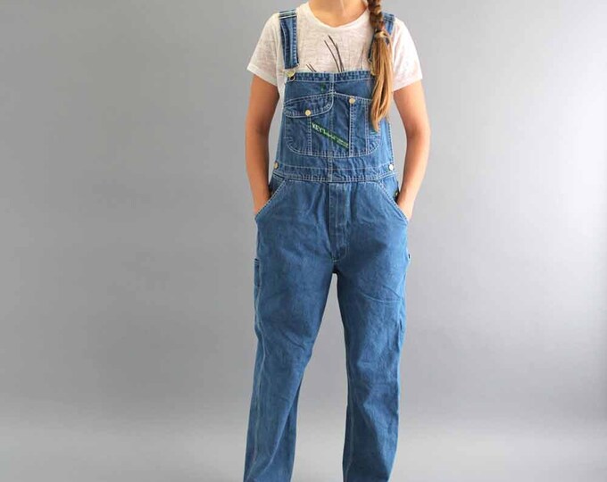 Key Imperial Overalls . Vintage Denim Overalls . Wornin Etsy