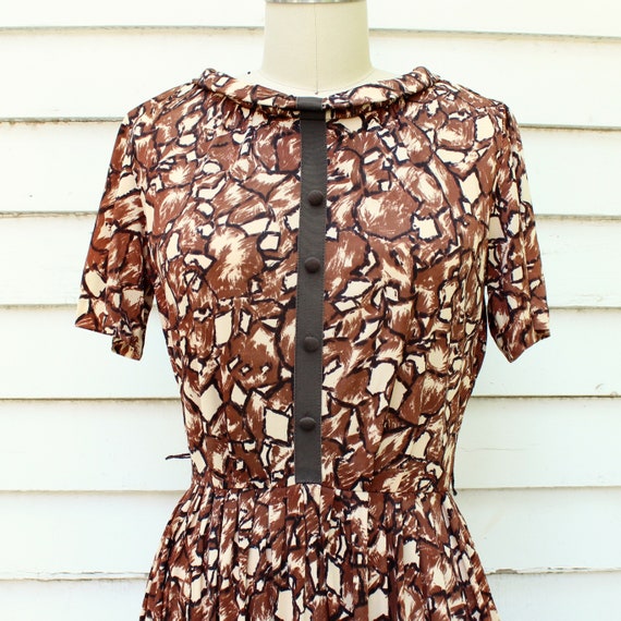 50s 60s vintage dress by Claire Tiffany Traveler,… - image 1