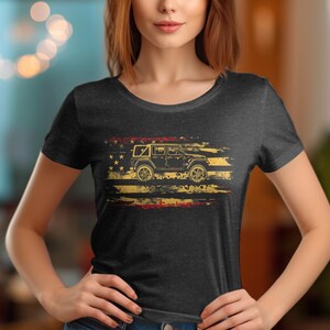 Vintage Off-Road Vehicle T-Shirt, Distressed Look Graphic Tee, Adventure SUV Unisex Shirt, Casual Outdoor Apparel, Gift for Car Enthusiasts image 5