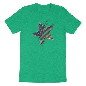 Abstract American Flag Star Design T-Shirt image 9