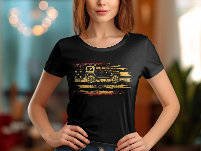 Vintage Off-Road Vehicle T-Shirt, Distressed Look Graphic Tee, Adventure SUV Unisex Shirt, Casual Outdoor Apparel, Gift for Car Enthusiasts image 7