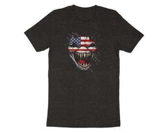 American Flag Skull Fang T-Shirt