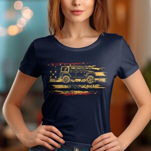 Vintage Off-Road Vehicle T-Shirt, Distressed Look Graphic Tee, Adventure SUV Unisex Shirt, Casual Outdoor Apparel, Gift for Car Enthusiasts image 3