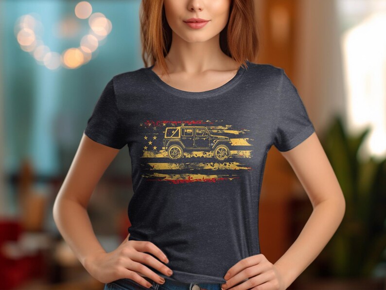 Vintage Off-Road Vehicle T-Shirt, Distressed Look Graphic Tee, Adventure SUV Unisex Shirt, Casual Outdoor Apparel, Gift for Car Enthusiasts image 10