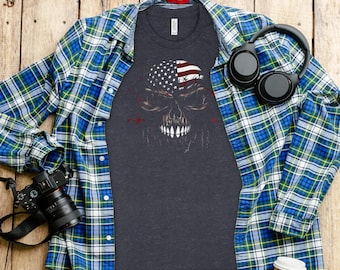 Patriotic Skull Bandana T-Shirt