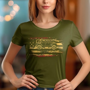 Vintage Off-Road Vehicle T-Shirt, Distressed Look Graphic Tee, Adventure SUV Unisex Shirt, Casual Outdoor Apparel, Gift for Car Enthusiasts image 1