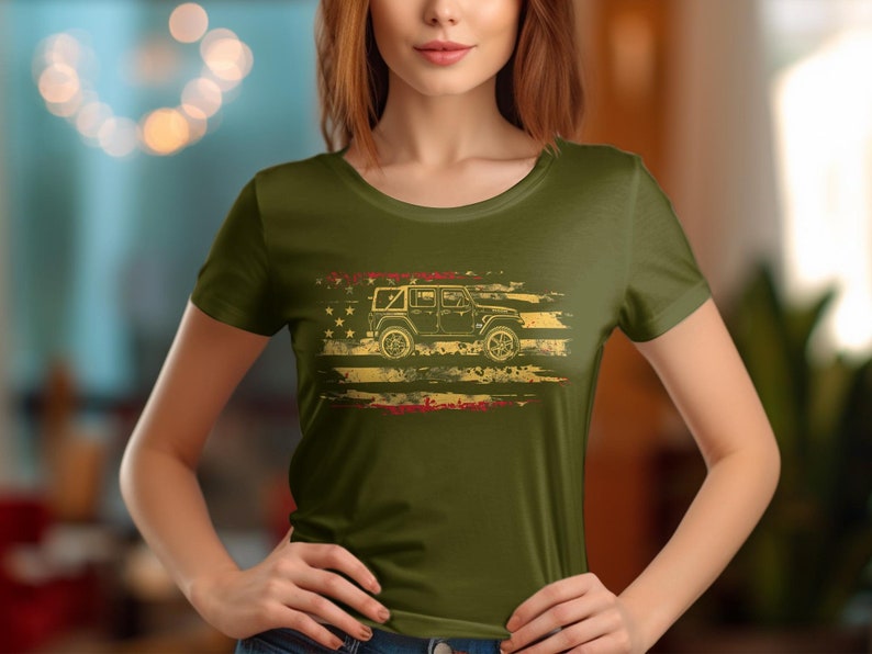 Vintage Off-Road Vehicle T-Shirt, Distressed Look Graphic Tee, Adventure SUV Unisex Shirt, Casual Outdoor Apparel, Gift for Car Enthusiasts image 1