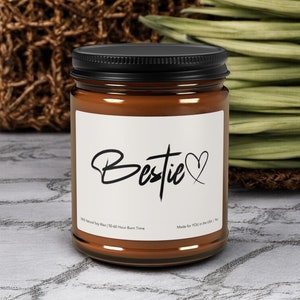 Bestie Candle Gift, Bestie Scented Candle, Best Friend Gift, Best Friend Birthday Gift, Girl Friend Gift, Best Friend Christmas Gift